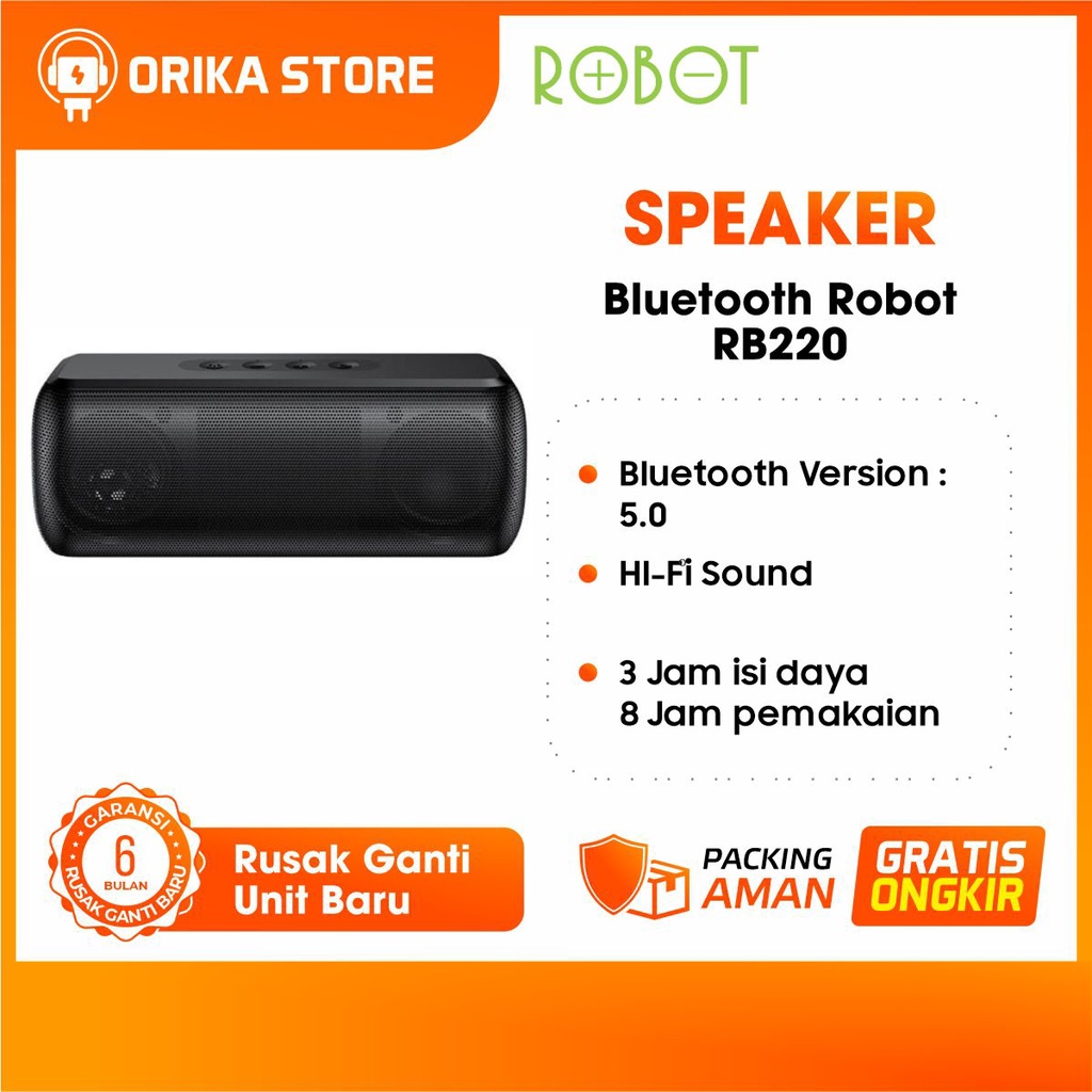 Jual Speaker Bluetooth Robot RB220 Bluetooth 5.0 Hi-Fi Sound Portable ...