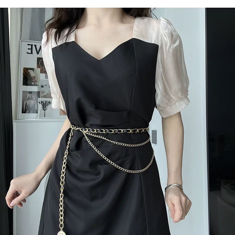 Jual Belt Rantai Wanita Korea Gold Logam Chain Branded Gesper Pinggang ...
