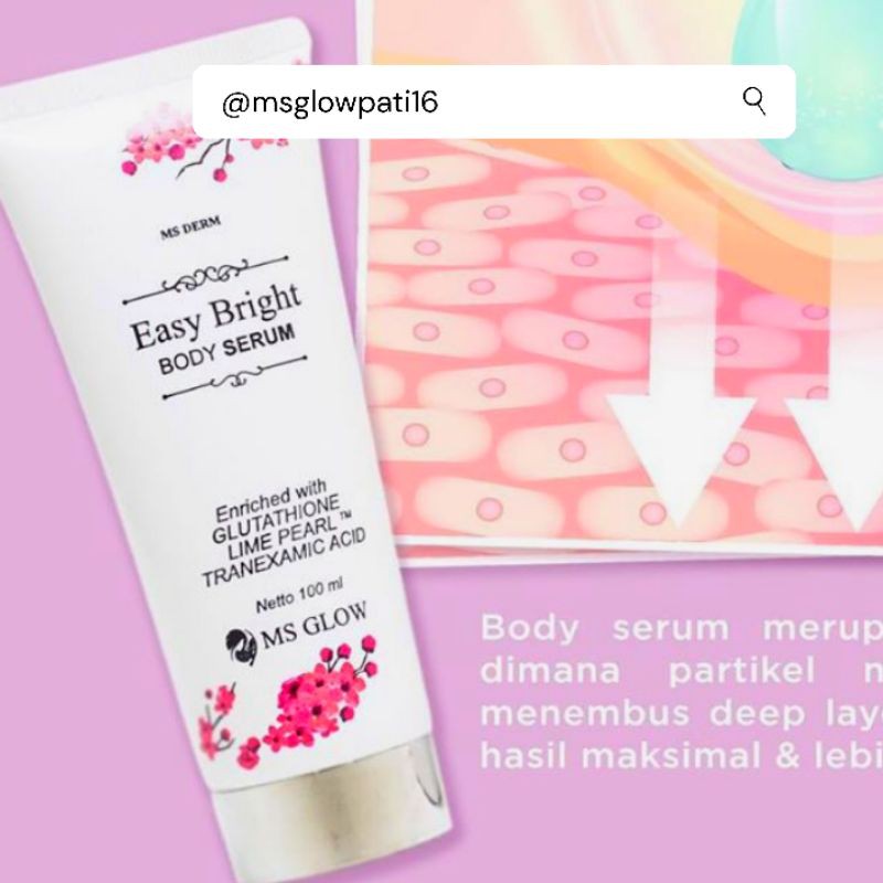 Jual Easy Bright Body Serum ms glow #msglowpati | Shopee Indonesia