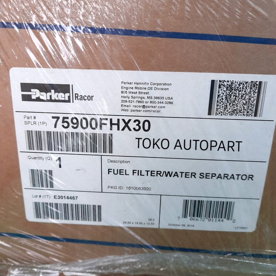 Jual 75900FHX30 Parker Racor Genuine Dual Fuel Filter Water Separator 1 ...