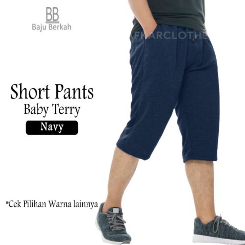 Jual Celana 3/4 pria bawah lutut/Celana casual fremium bahan baby terry