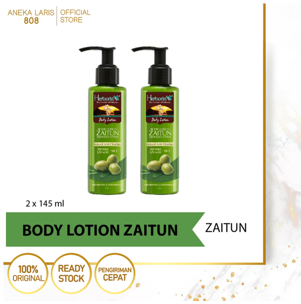 Jual Herborist Body Lotion Zaitun 145ml (Paket 2 Pcs) Shopee Indonesia