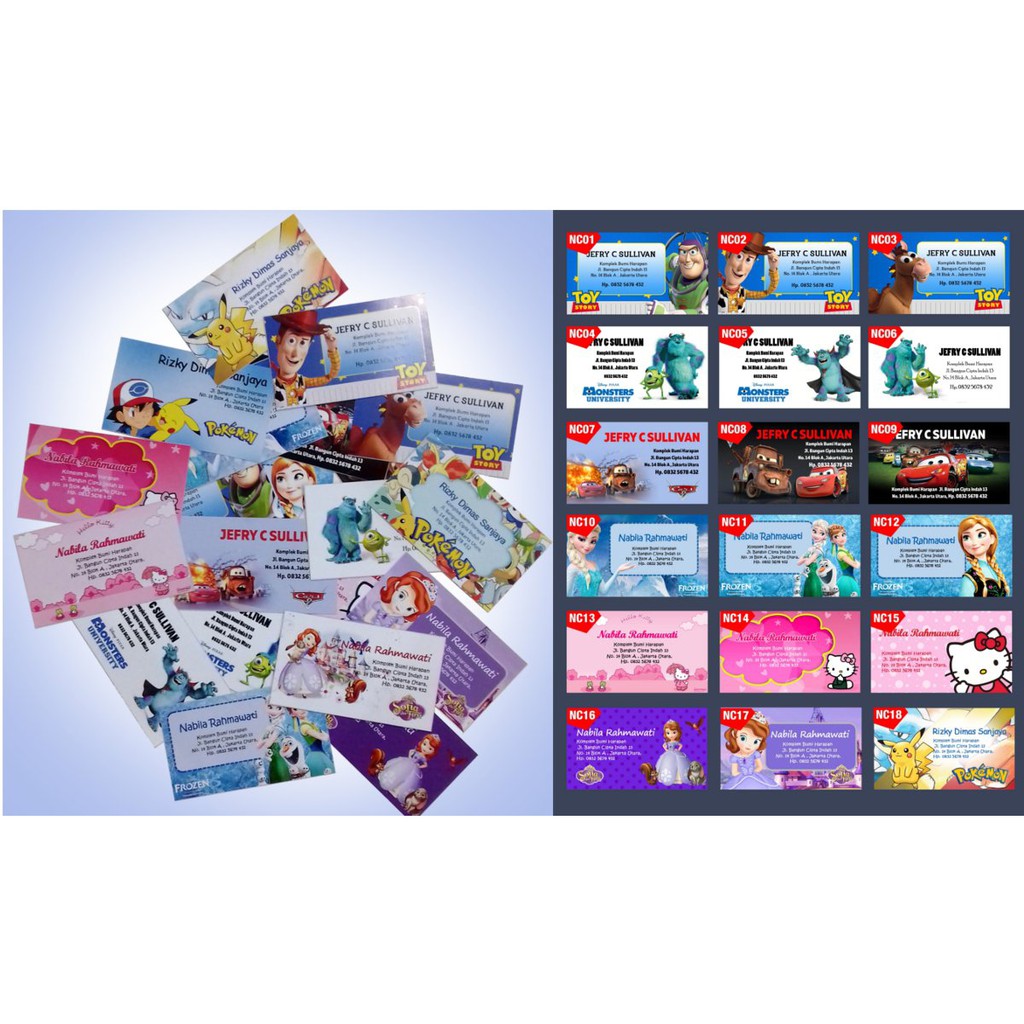 Jual KARTU NAMA ANAK MURAH | Shopee Indonesia