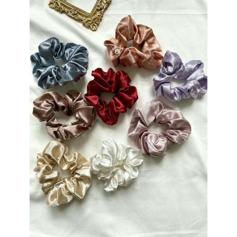 Jual Scrunchie Ikat Rambut Satin (medium) | Shopee Indonesia