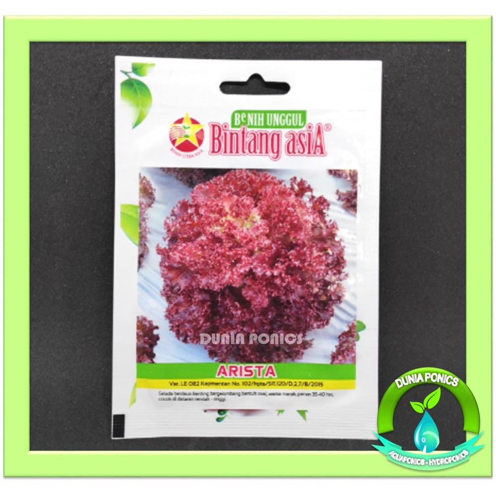 Jual Benih Selada Merah Lollo Rossa ARISTA Kemasan Asli 1000 Butir Di ...