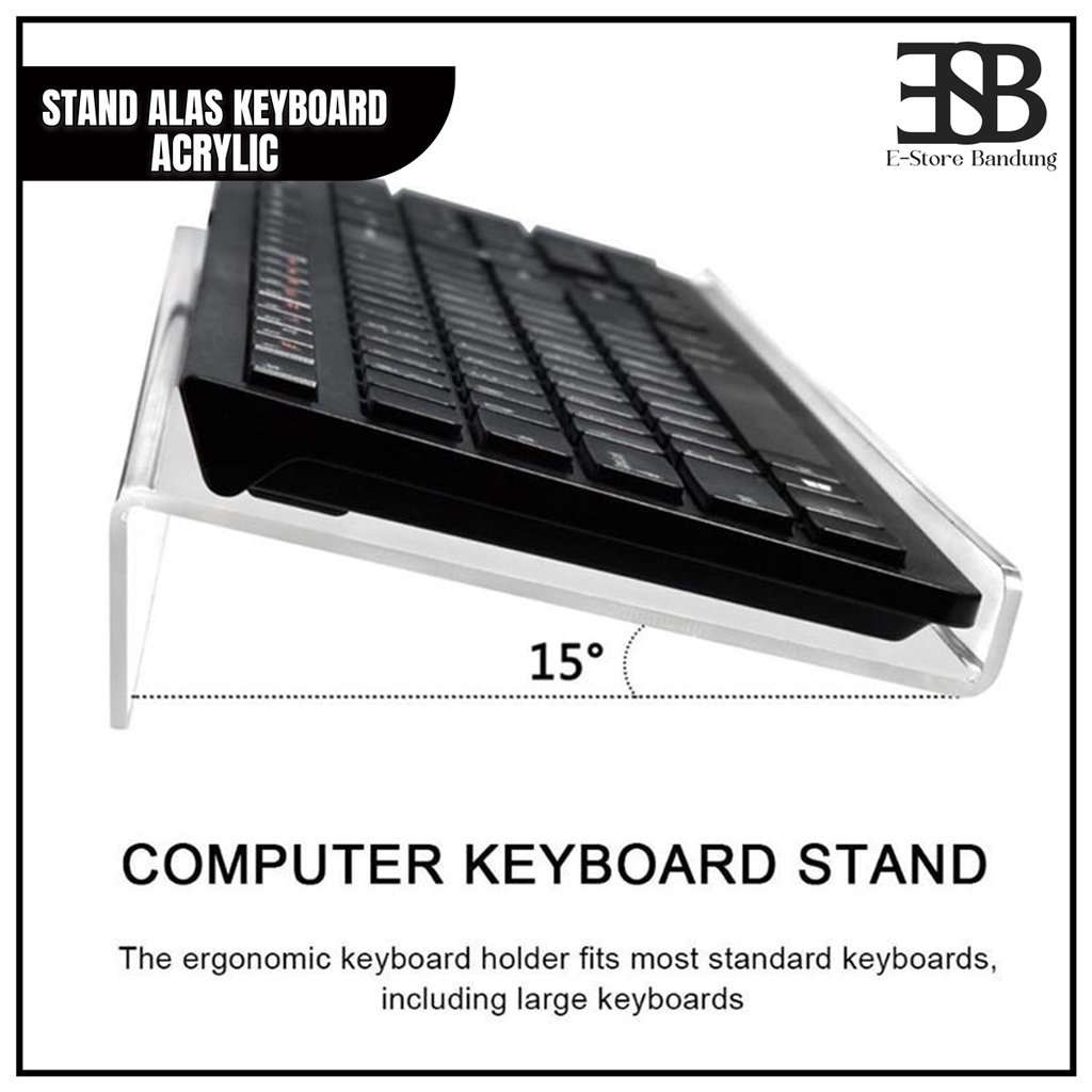 Jual Holder Keyboard Acrylic / Dudukan Penginggi Keyboard Komputer ...