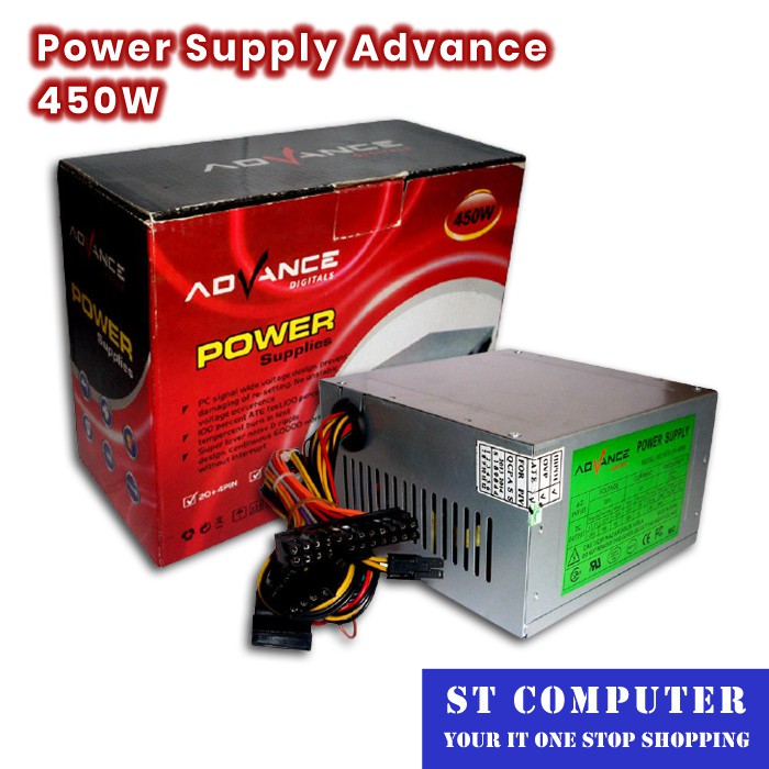 Jual PSU 450w Advance 24 Pin Power Supply 450W Komponen Komputer PC