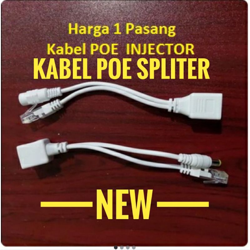 Jual Kabel Poe Spliter Poe Injektor Sepasang Cabel Splitter Injector Untuk Memasang Ip Cam Ap