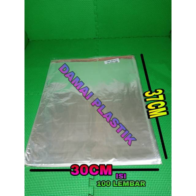 Jual Ukuran 30x37 Cm Plastik Opp Kemasan Packing Baju Bening Plastik Baju Seal Lem 25x35 28x35 8719