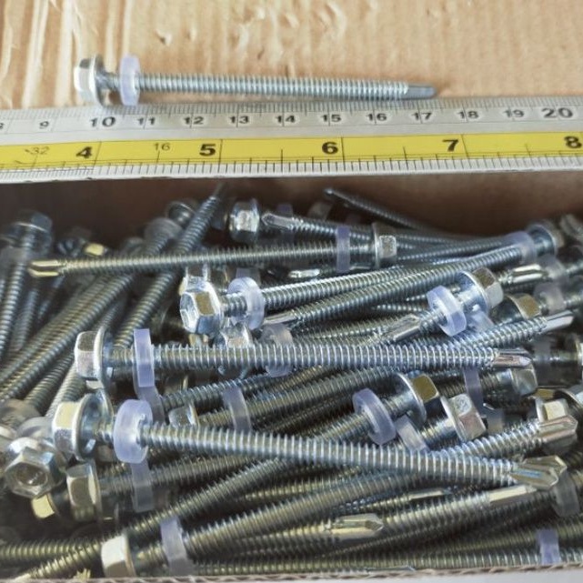 Jual 100 pcs sds drilling 12x75 baut rooftop skrup roofing bajaringan ...