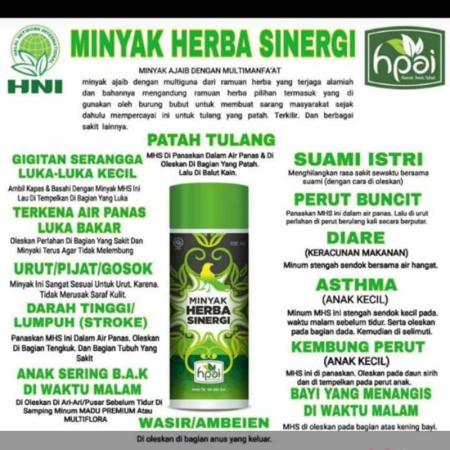 Jual Minyak Herba Sinergi (MHS) | Shopee Indonesia