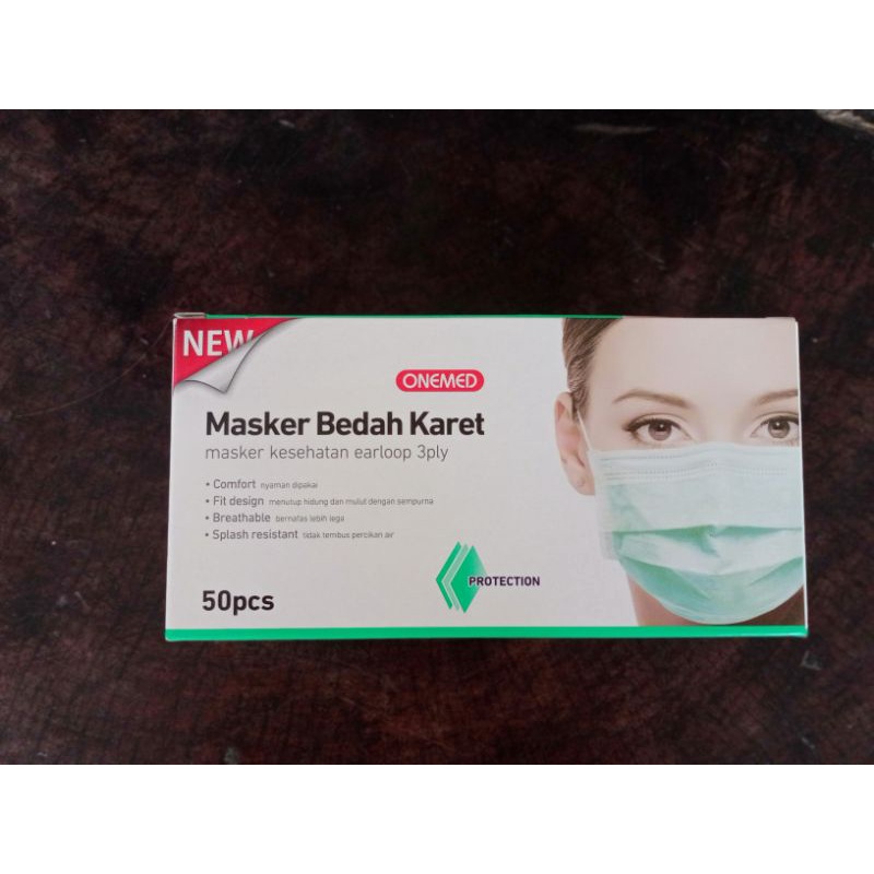 Jual MASKER MEDIS EARLOOP ONEMED 3ply 50pcs | Shopee Indonesia