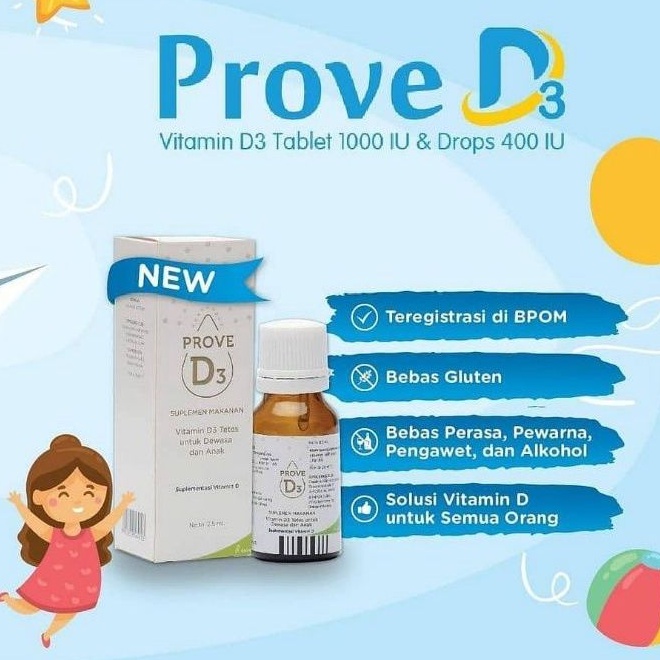 Jual Prove D3 Drops KALBE Vitamin D3 Bayi dan Anak | Shopee Indonesia