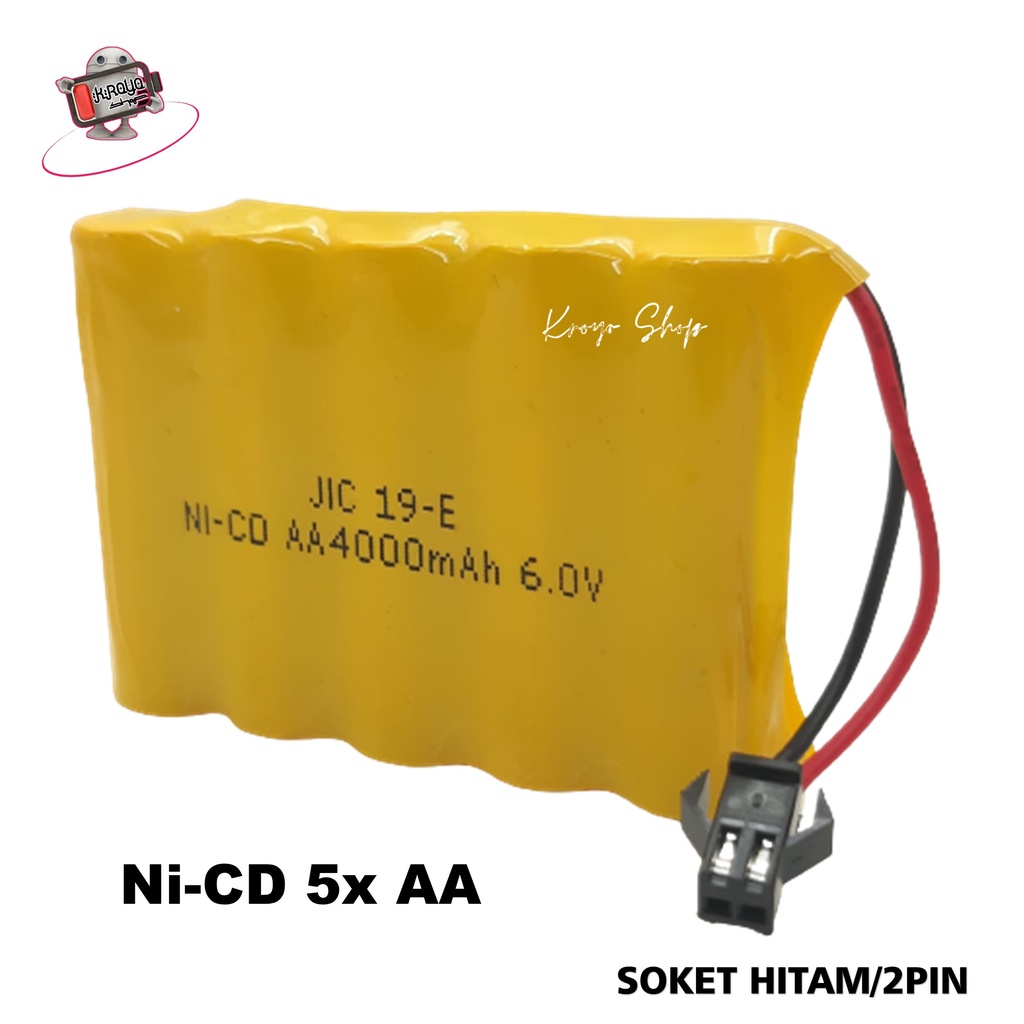 Jual Baterai Cas Mobil Remot Control 5x AA Model Sejajar NI-CD 6V