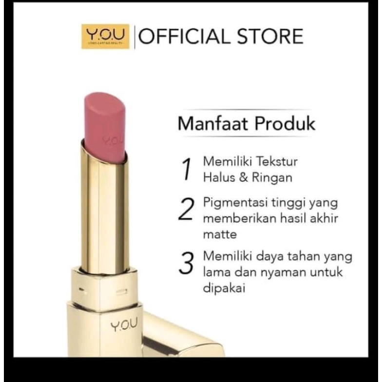 Jual promo !!! lipstik you color lip matte finished lipstik | Shopee