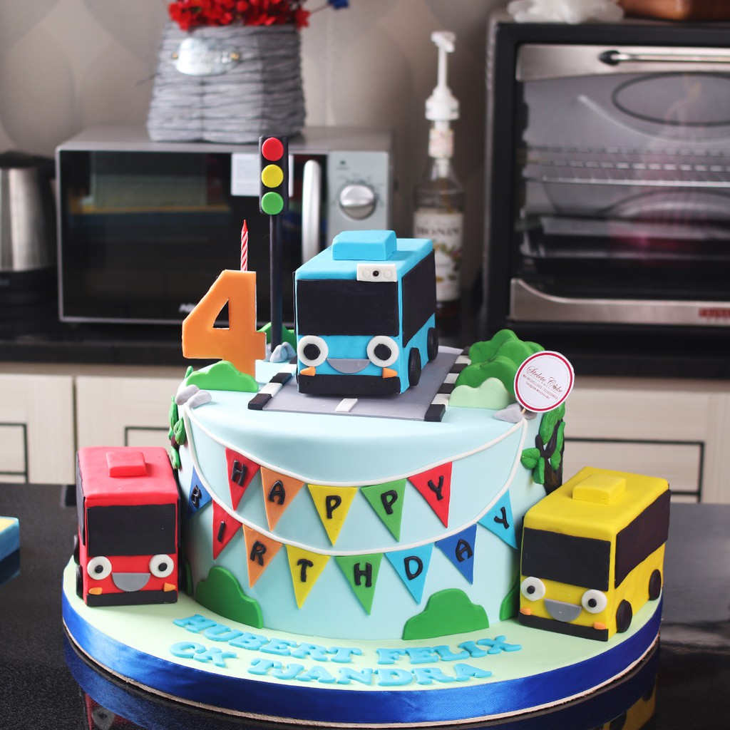 Jual Kue Ulang Tahun model Tayo / diameter 30 cm / MOHON BACA ...