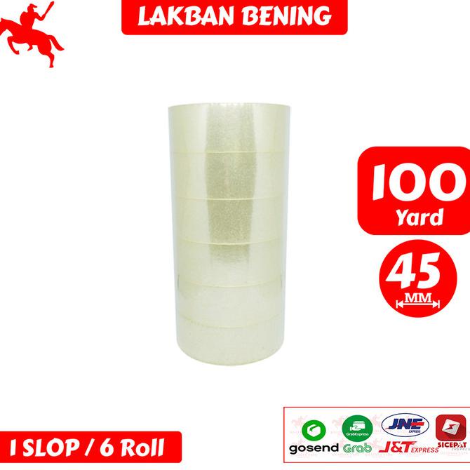 Jual Promo Lakban Bening Ksatria Tape Yard Slop Shopee