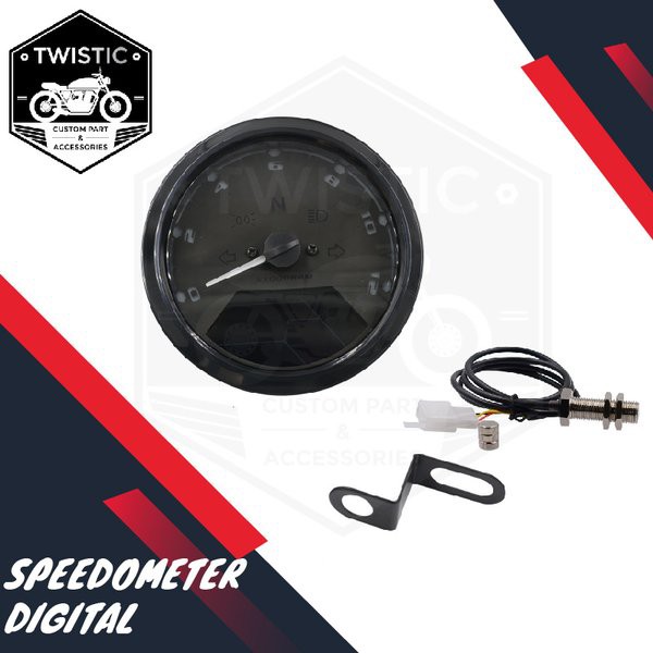 Jual Speedometer Digital Motor Custom Universal W175 Benelli Scorpio Tiger Megapro Japstyle