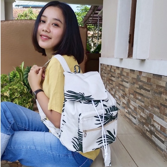 Jual Tas Wanita//Tas Ransel Wanita//Tas Kanvas//tas Serut Wanita//Tas ...