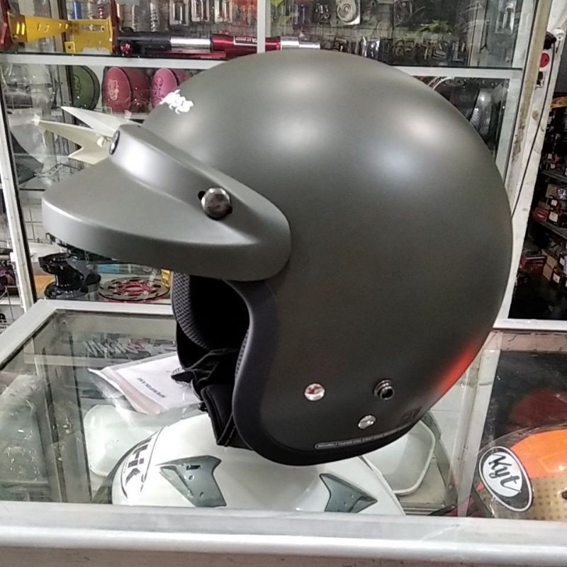 Jual Helm Cargloss Cf Retro Solid Grand Army Retro Half Face Shopee Indonesia