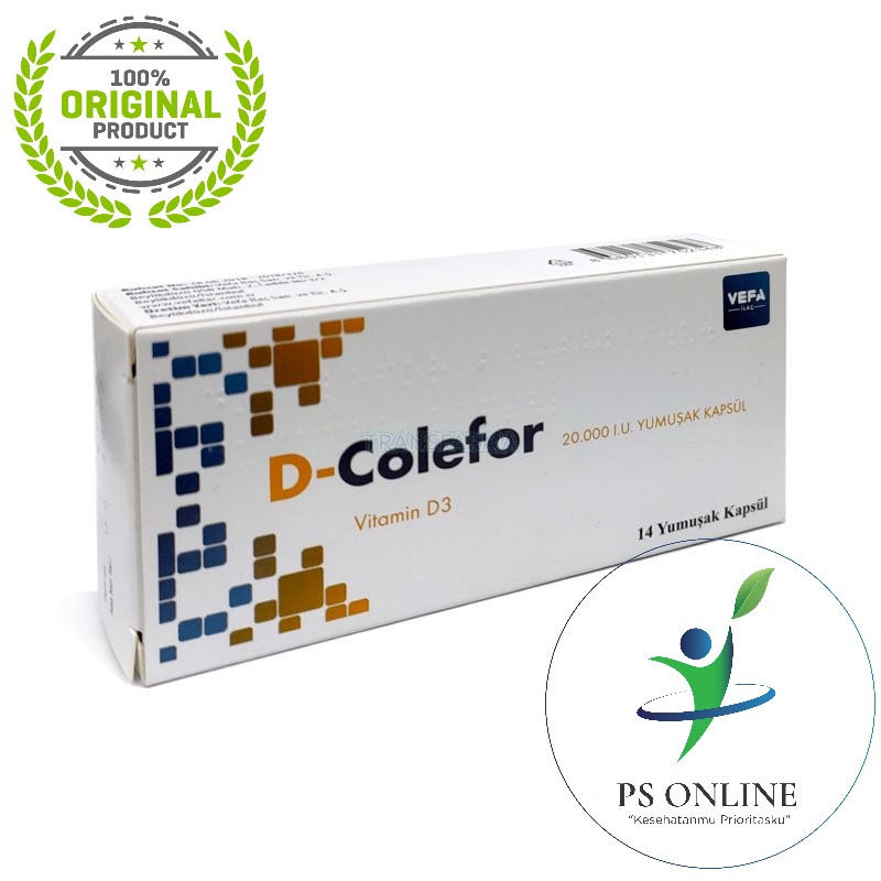 Jual DColefor 20.000 IU Soft Capsules (Vitamin D 20000 IU, 14 softgels) Shopee Indonesia