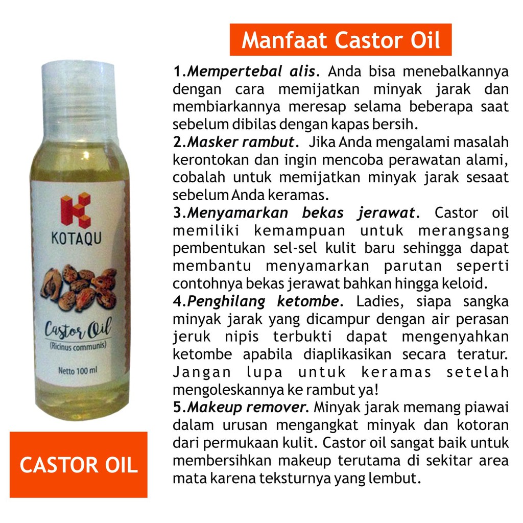 Jual Castor Oil (Pure Cold Pressed) 100ml / Minyak Jarak Murni/ Pure ...