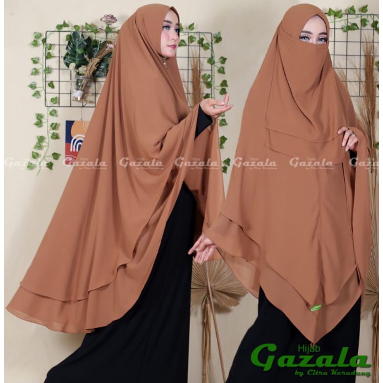 Jual Jilbab Syari JUMBO NONPAD Model V Shape Lancip Segitiga GRATIS ...