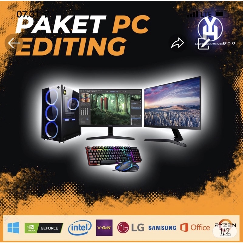 Jual PC EDITING INTEL CORE I7 3770 RAM 16GB HDD 1TB Shopee Indonesia