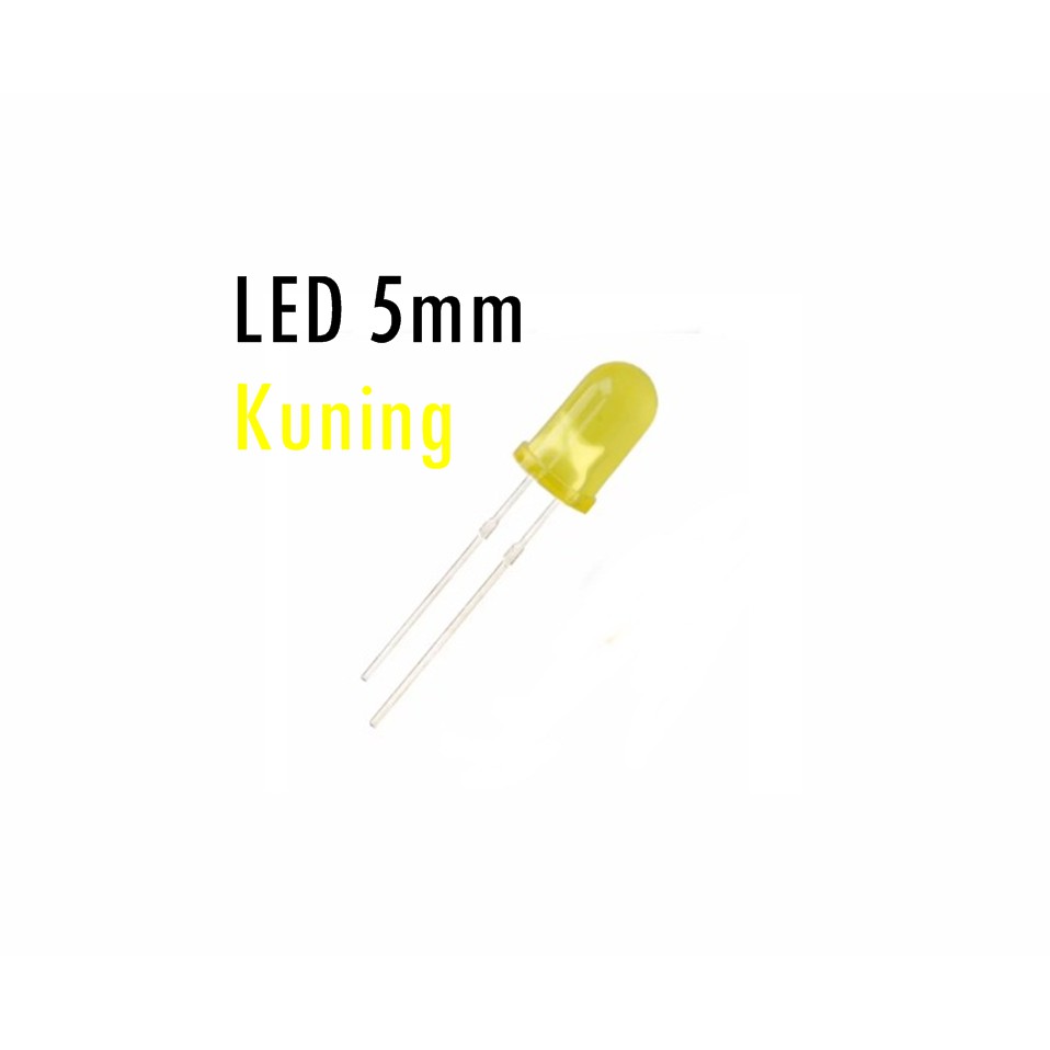 Jual LED 5mm Diffused Kuning Yellow Lampu Led 5 mm Warna Kuning ...