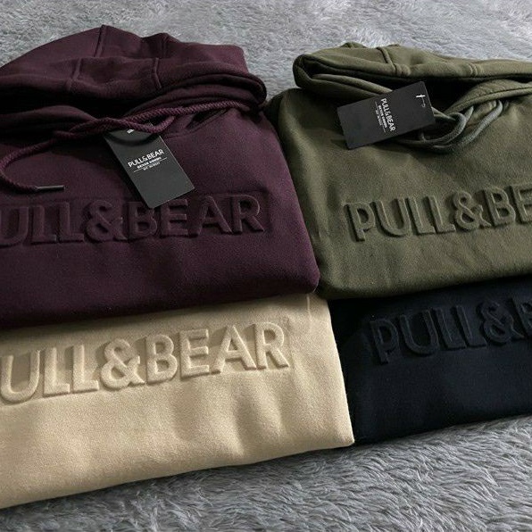 Jaket Sweater Hoodie Pull Bear Pria Wanita Jumper Hoodie Pullbear teks muncul