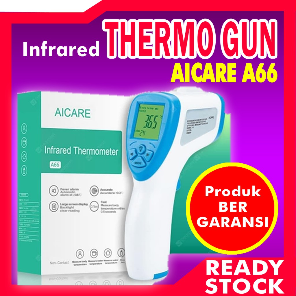 Jual Thermometer Infrared Digital Aicare A66 ~ Thermogun Non Contact