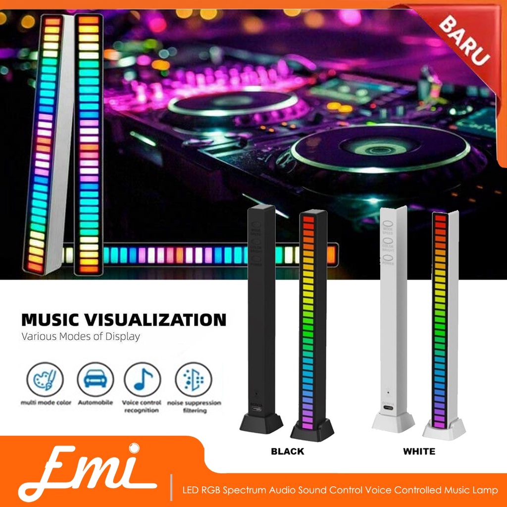 Jual LED RGB Spectrum Lampu Audio Sound Control Voice Controlled Music ...