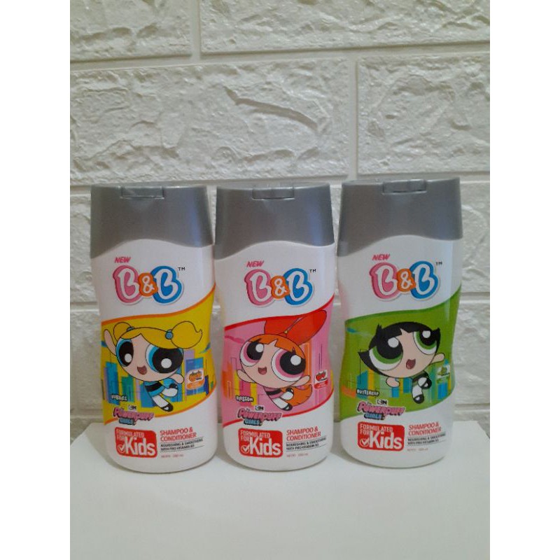 Jual B&B Kids Powerpuff Girls Shampoo & Conditioner 200ml | Shopee ...