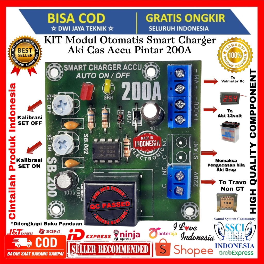 Jual Kit Modul Otomatis Smart Charger Aki Cas Accu Pintar A Shopee Indonesia