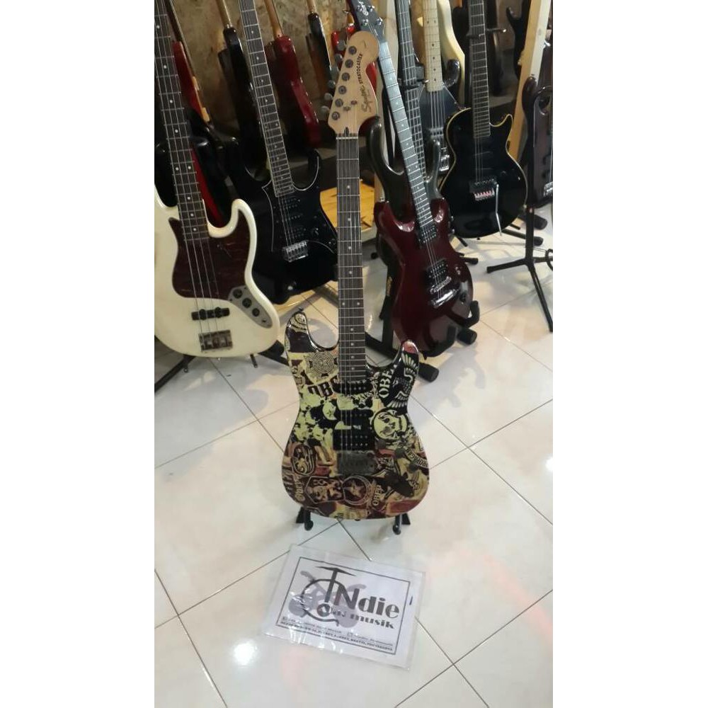 Jual Gitar Squier Stratocaster Standard Obey HSS Limited | Shopee Indonesia