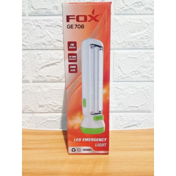 Jual Senter fox 706 senter emergency super terang lampu darurat mati ...