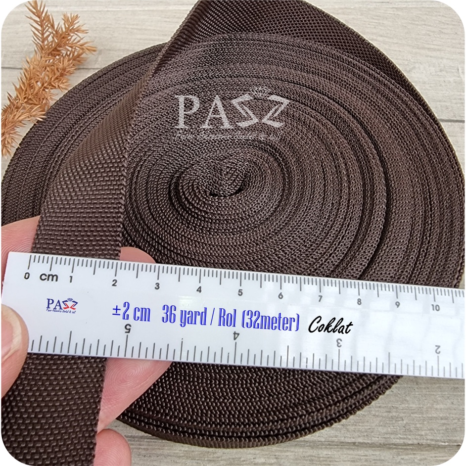 Jual Tali Webbing Pelipit / Bisban / PCR 2 cm 36 Yard/rol (32Meter ...