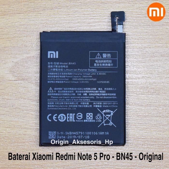 Baterai Xiaomi Redmi Note Pro BN45 Original Batre Hp Xiao Mi BN45 ori 100%