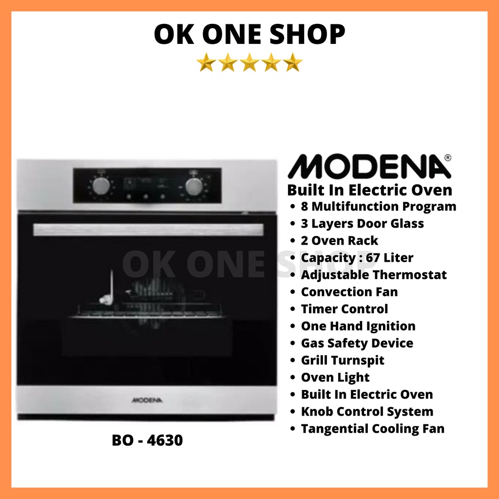 Jual MODENA Builtin Electric Oven Alba BO 4630 Shopee Indonesia