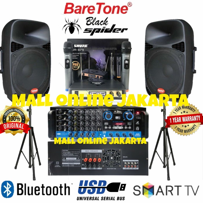 Jual PAKET SOUND SYSTEM LAPANGAN BARETONE 15 INCH OUTDOOR KARAOKE