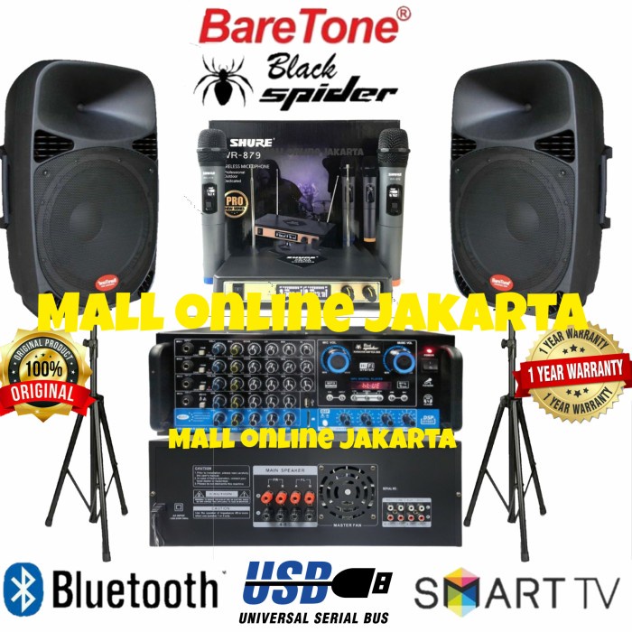 Jual PAKET SOUND SYSTEM LAPANGAN BARETONE 15 INCH OUTDOOR KARAOKE ...