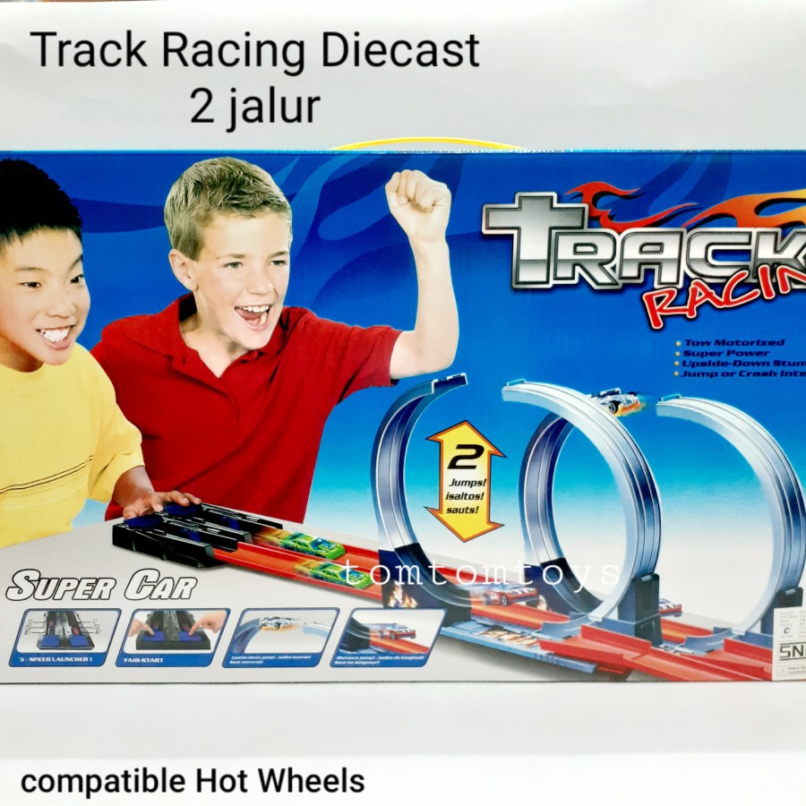 Jual MAINAN TRACK RACING 2 JALUR - LINTASAN BALAP HOTWHEELS NO.803 ...