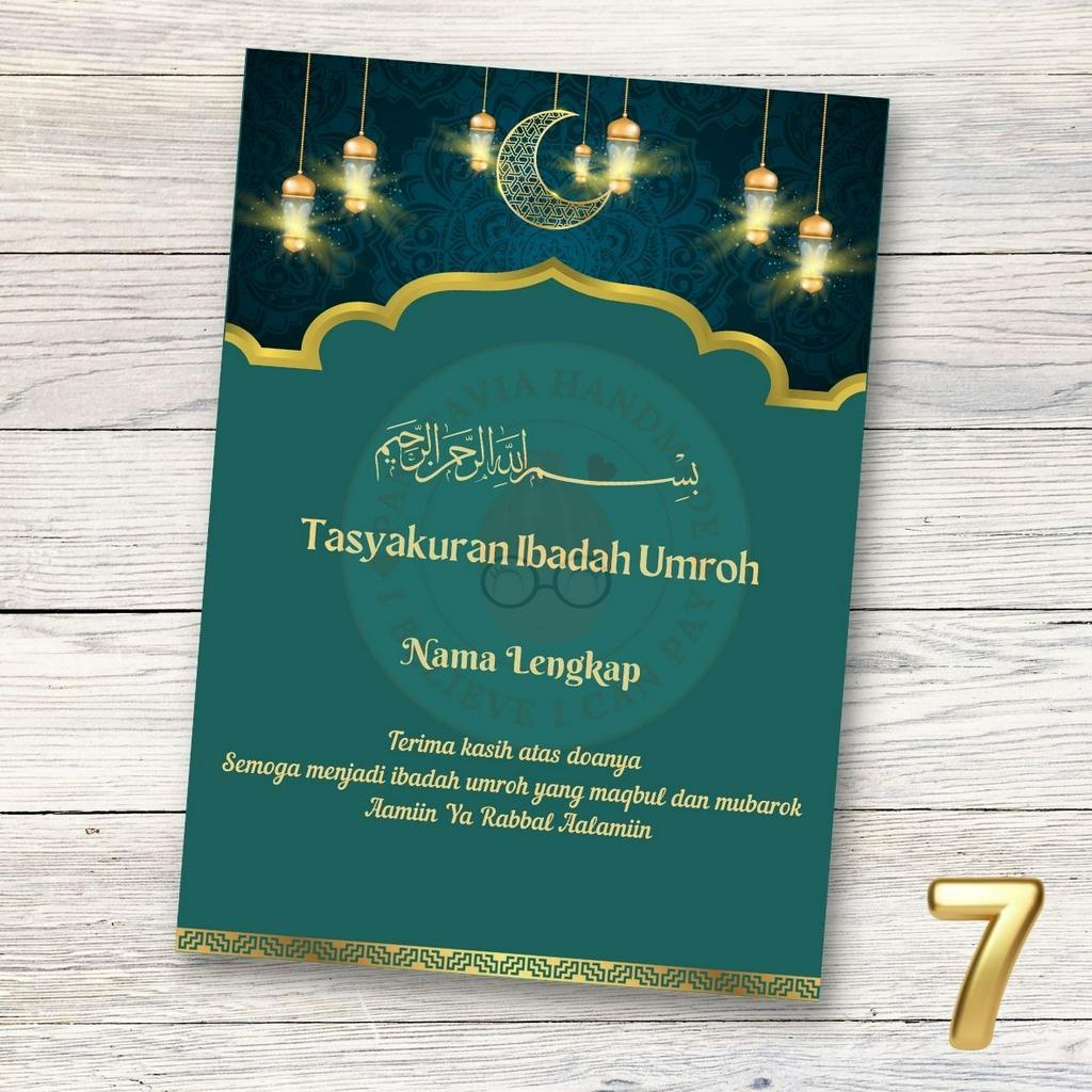 Jual Kartu Ucapan Tasyakuran Haji / Umroh & Stiker Ucapan Tasyakuran ...