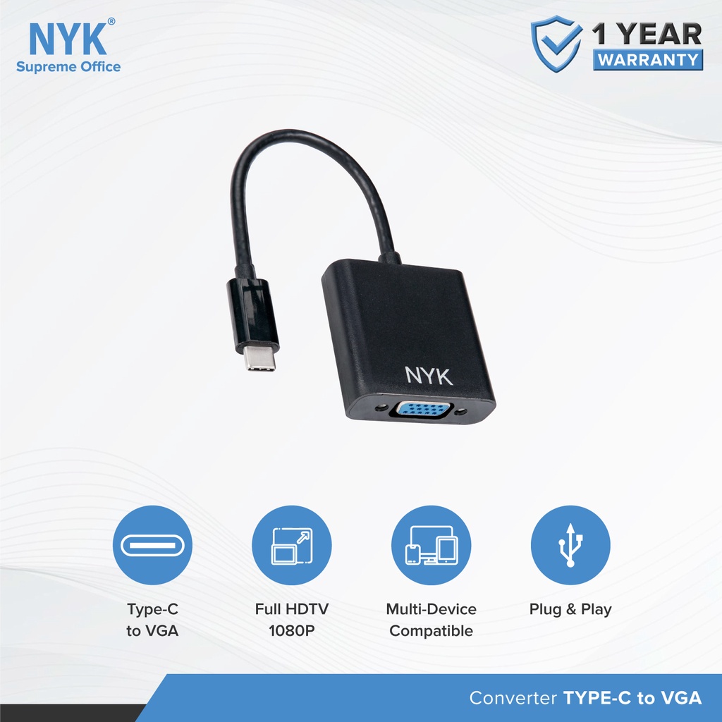 NYK Converter USB Type C To VGA COD (3)