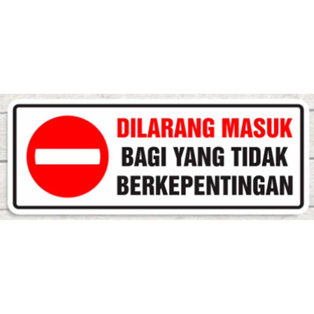 Jual Sign Sticker Staff Only Selain Karyawan Dilarang Masuk Stiker 30x10cm Shopee Indonesia