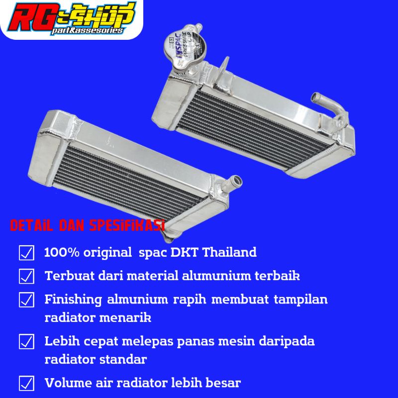 Jual radiator almu almunium alumunium polish SPAC DKT honda CBR 150 old ...