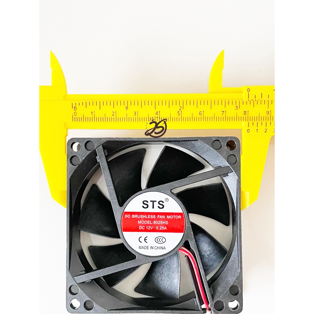 Jual FAN DC 12V 8cm KIPAS DC 8x8cm BRUSHLESS FAN TEBAL COOLING EXHAUST ...