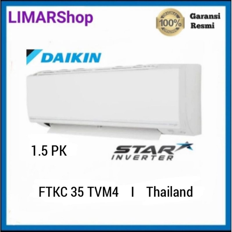 Jual Ac Daikin Star Inverter Pk Ftkc Ftkc Tvm R Thailand Smile Shopee Indonesia