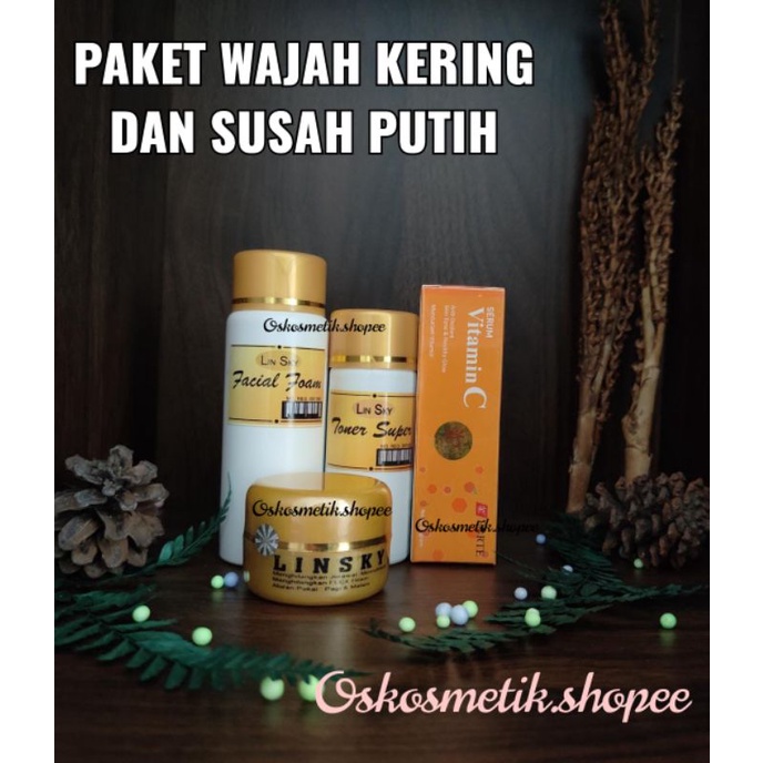 Jual ️OSKOSMETIK ️ PAKET CREAM LINSKY FULL GOLD ORIGINAL 1000% | Shopee ...