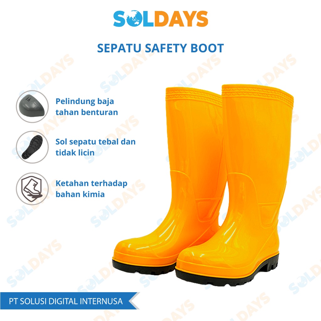 Jual Sepatu Safety Boot Sepatu Boot Proyek Sepatu Boot Kuning